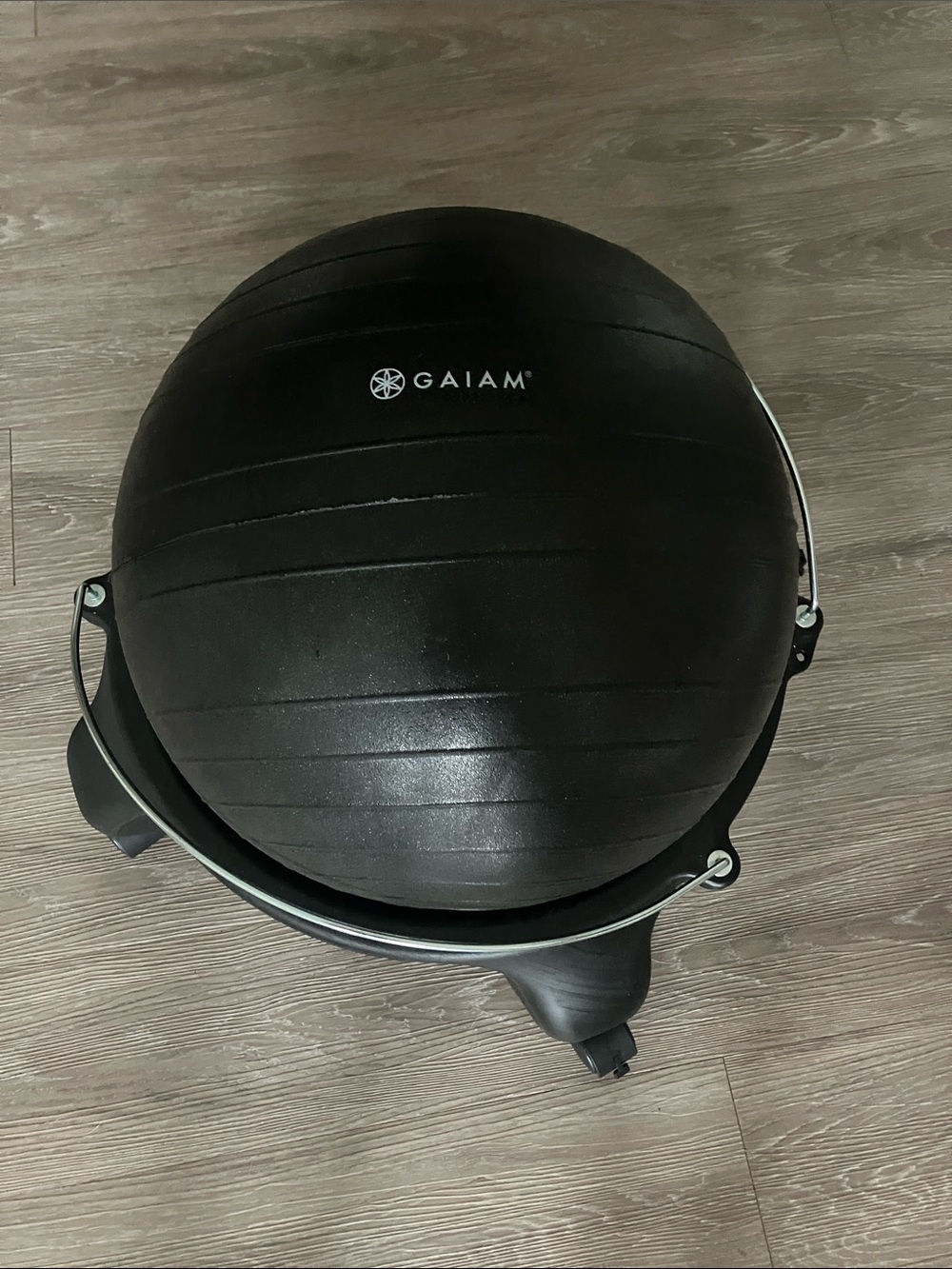 Yoga/ Pilates GAIAM Black Stability Ball Chair with Rolling Base